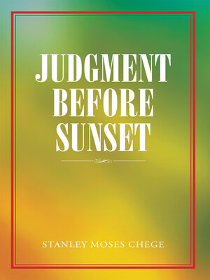 cover image of JUDGMENT BEFORE SUNSET